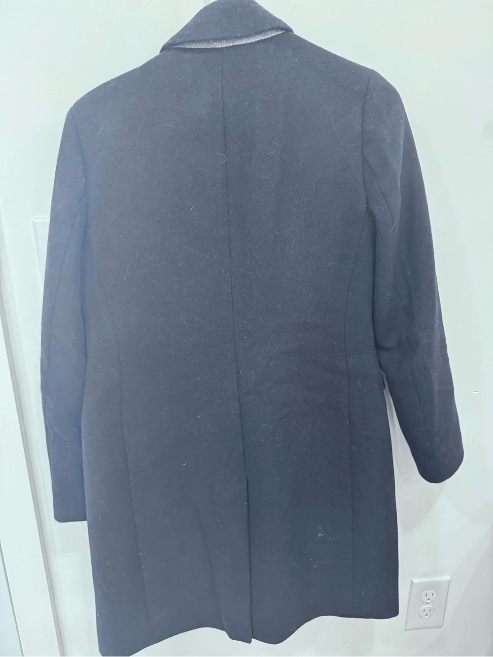 J. Crew Women’s Navy Wool Blend Topcoat